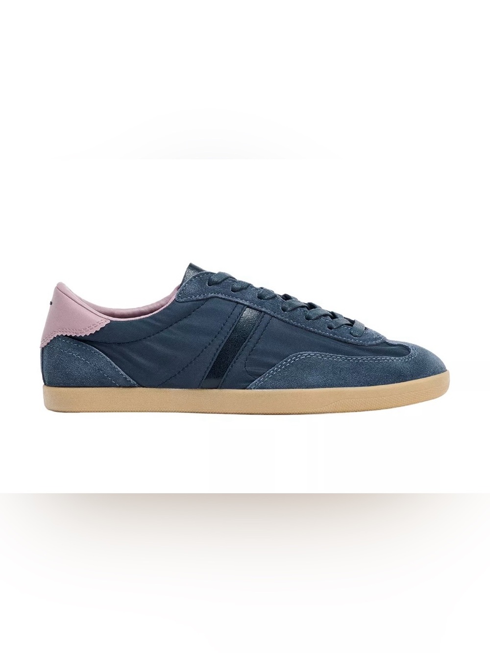 Zara Navy Sneakers with Pink Gum Bottom NWT